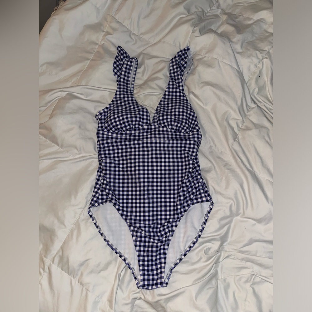 Target Kona Sol gingham full coverage one piece swimsuit